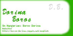 dorina boros business card